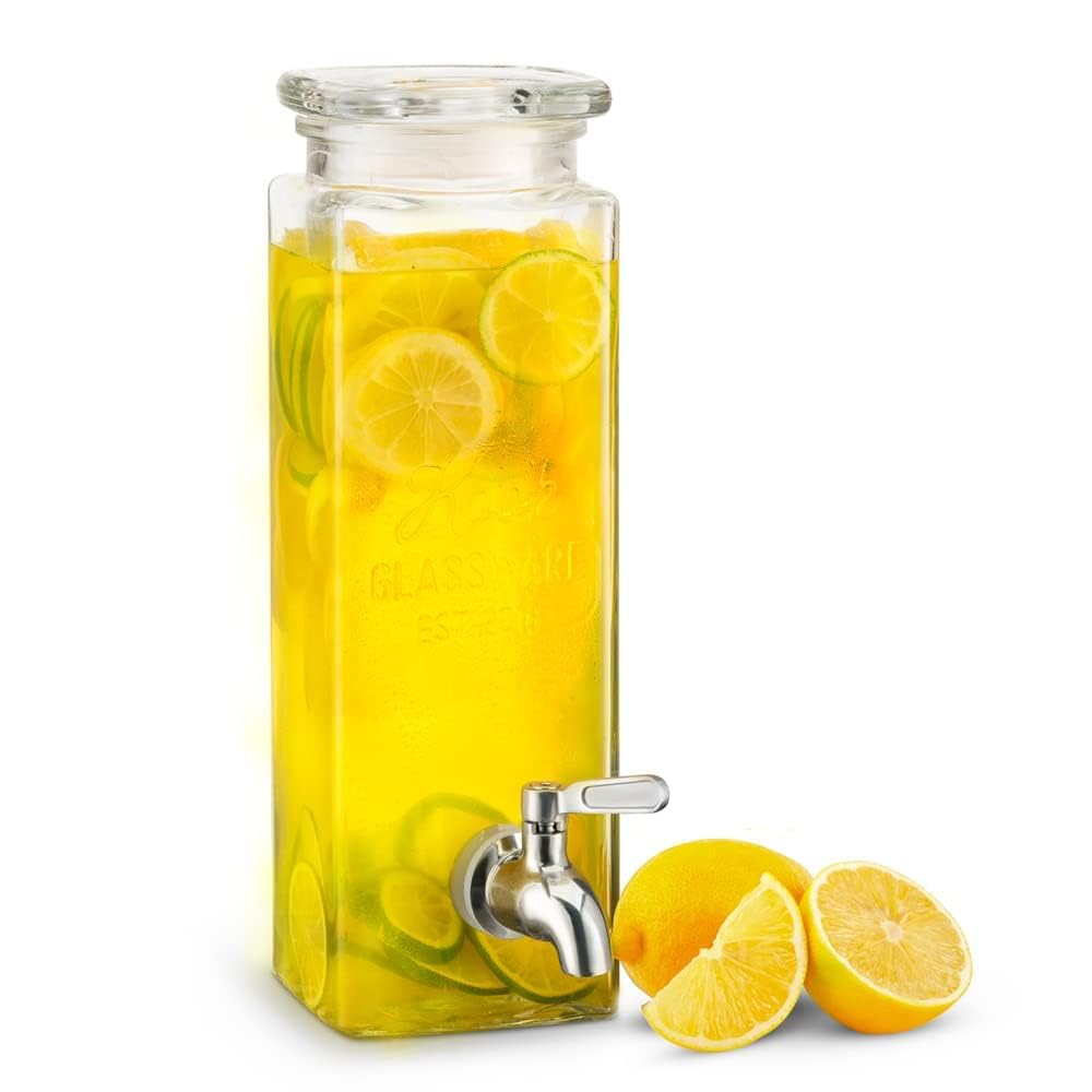 80 oz Glass Drink Dispenser with Spigot M461