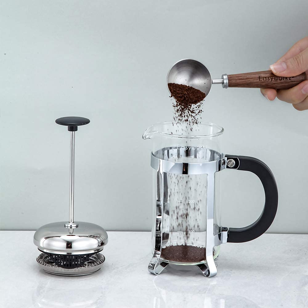34 oz French Press Coffee Tea Maker with 10g Measuring Spoon R539