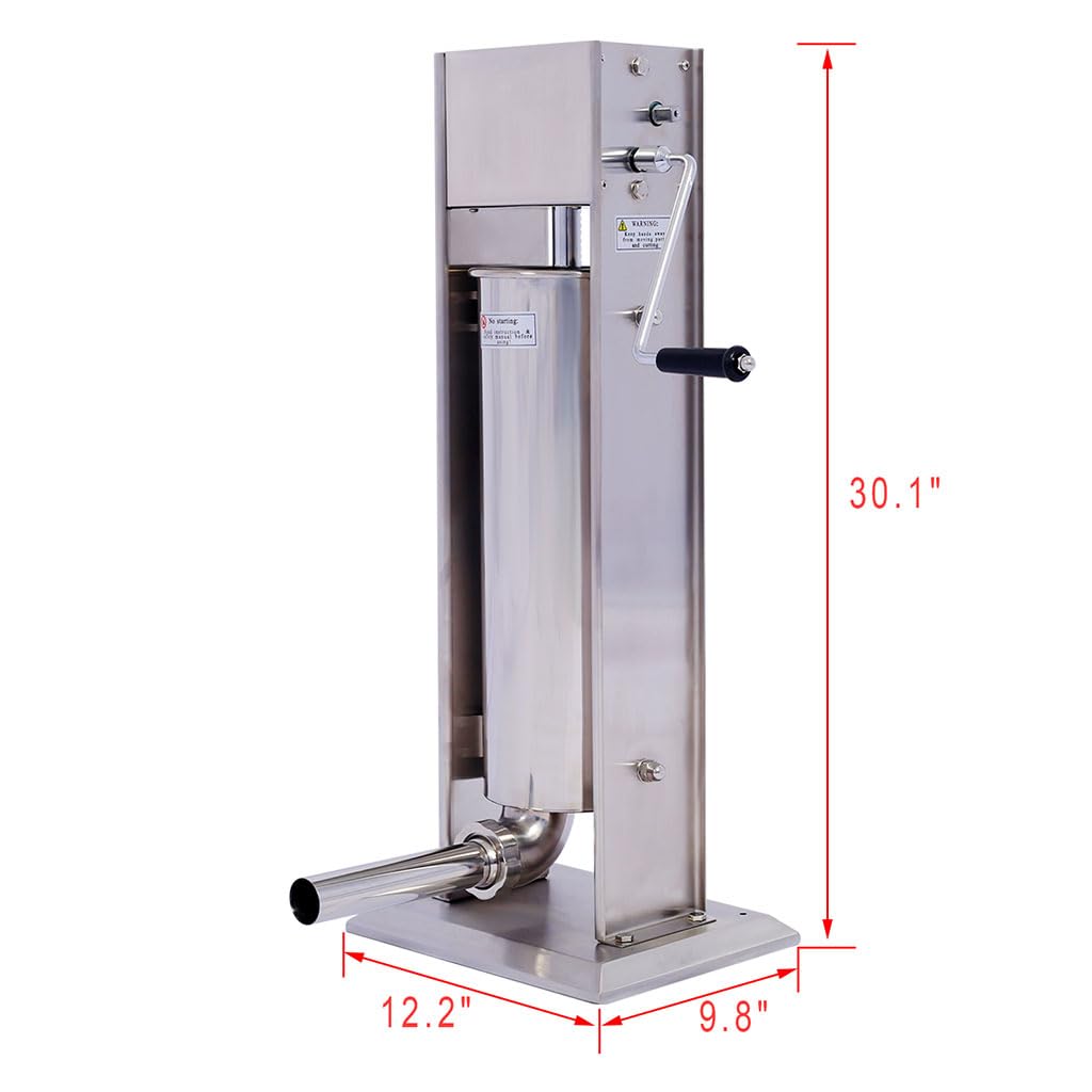 7L Stainless Steel Manual Sausage Stuffer T2372
