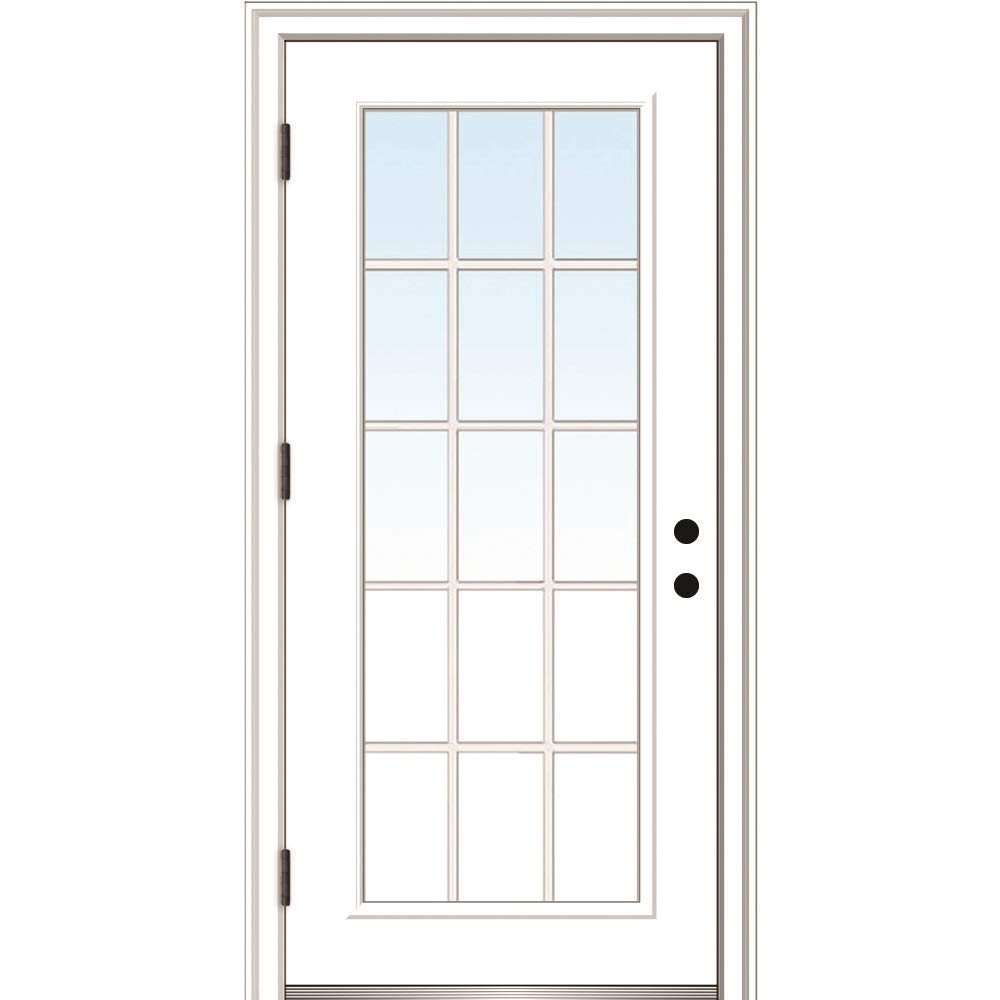 Primed Right Hand Outswing Prehung Steel Door 36"x80" B9431