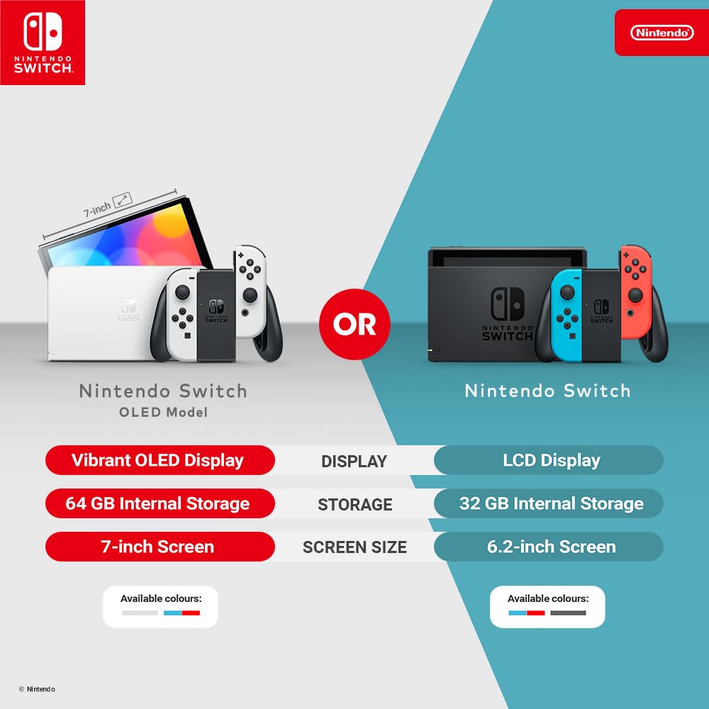 Nintendo Switch OLED Model Neon Blue Neon Red I66130