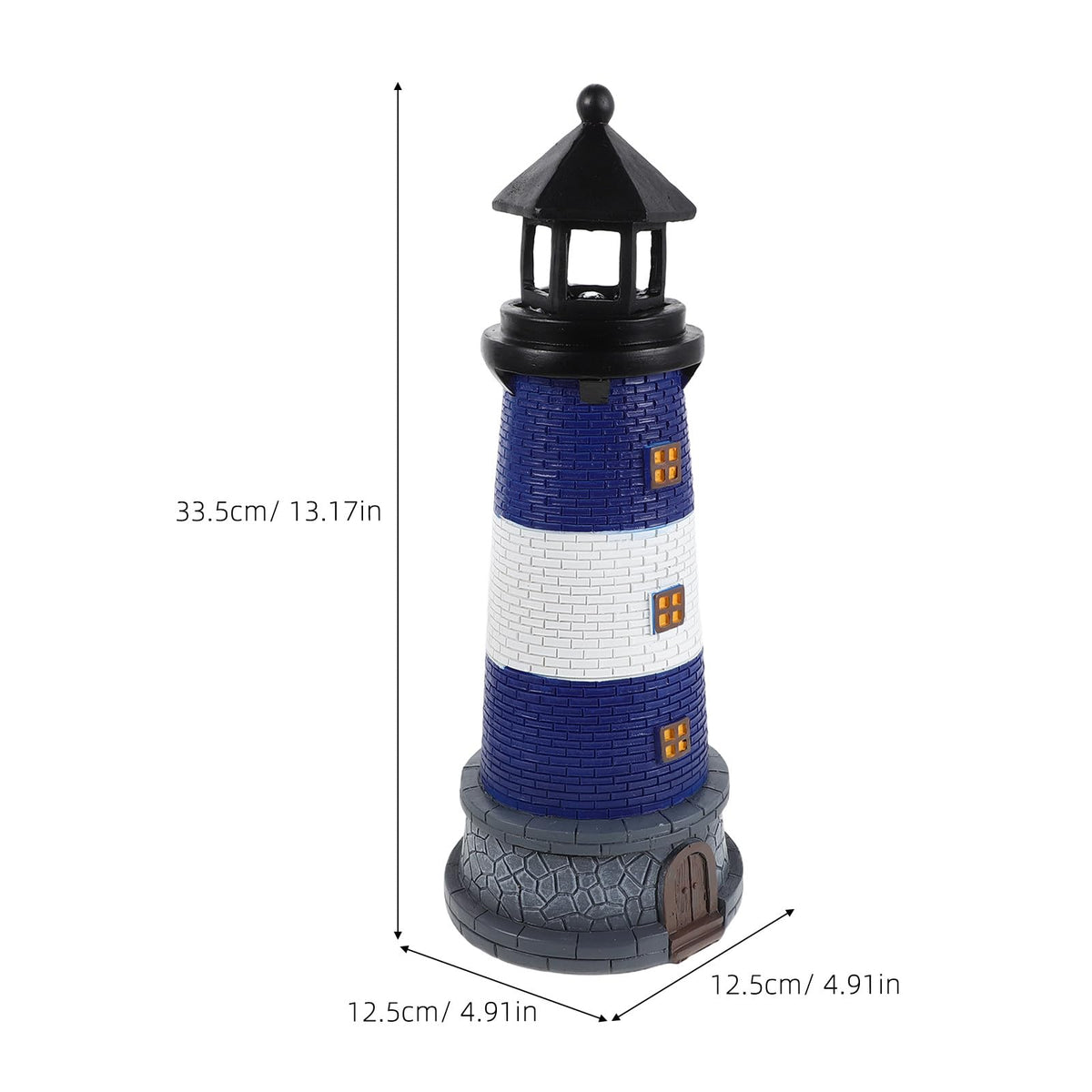 Solar Powered Resin Garden Light with Led, Blue V2707