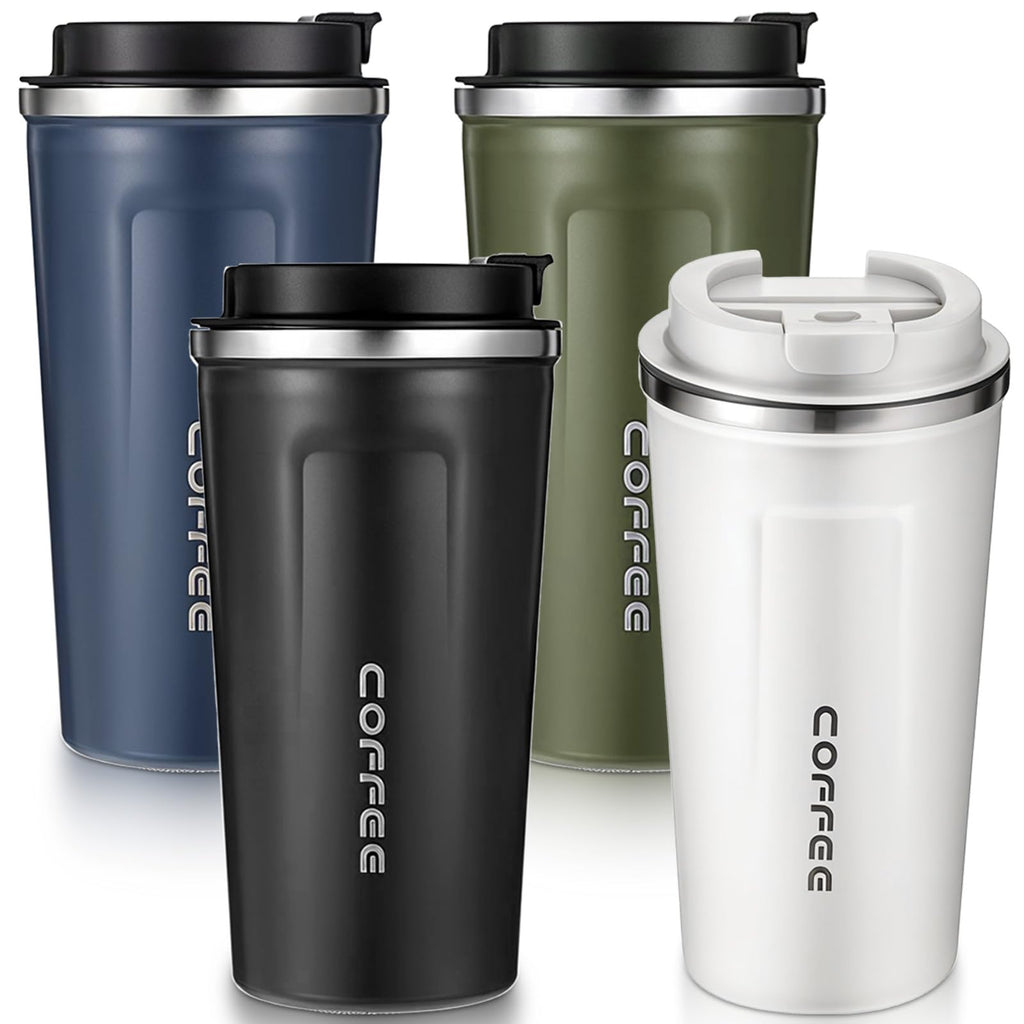 4 Pack 17oz Stainless Steel Insulated Coffee Mug with Lid M71743