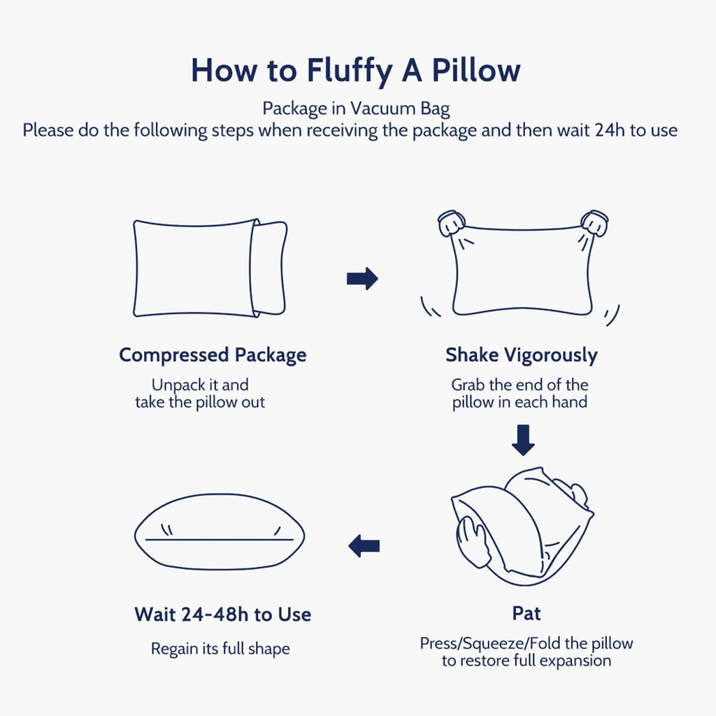 King Size Set of 2 Down Alternative Bed Pillows R512