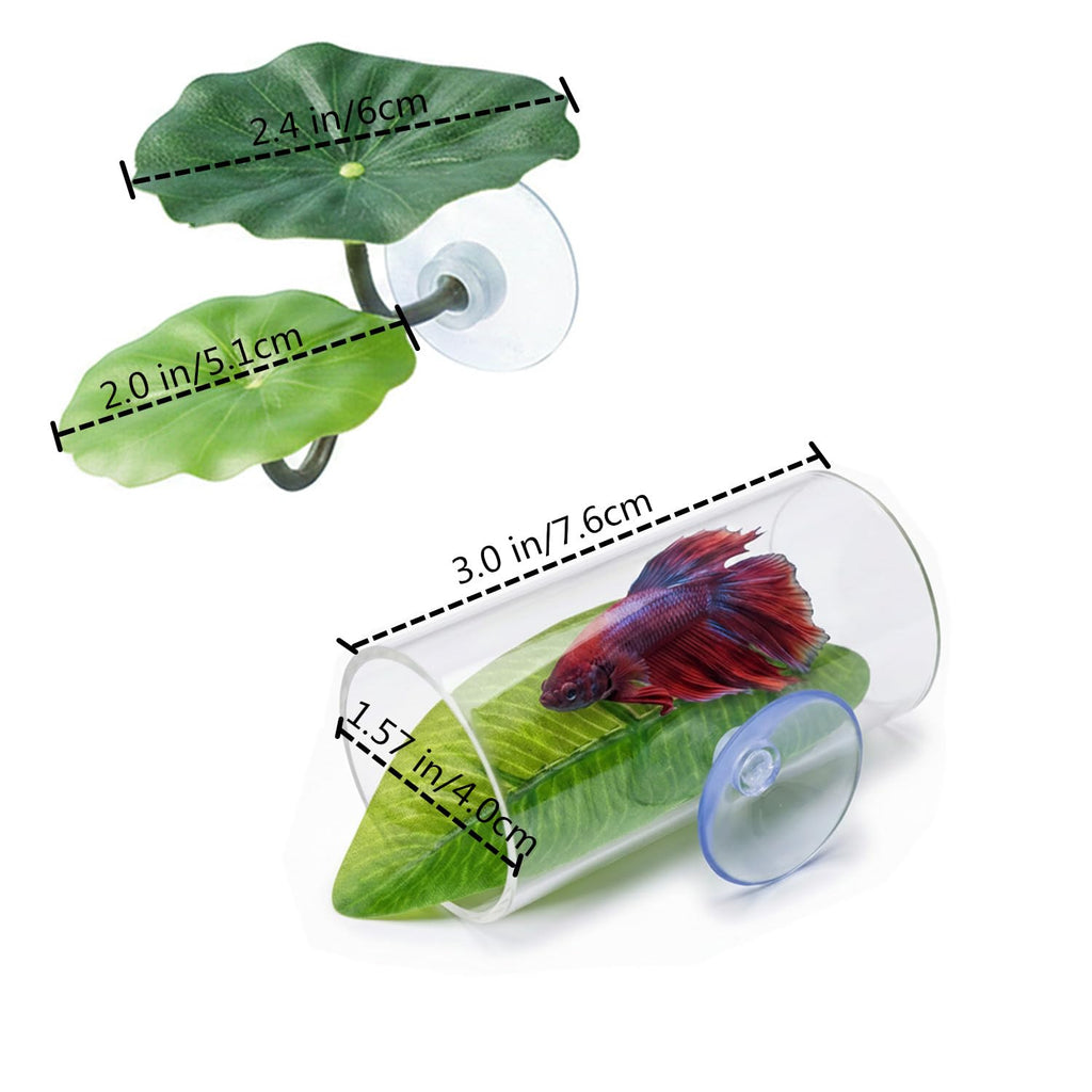 Betta Fish Hammock Tunnel Leaf Pad Resting Bed Y876746