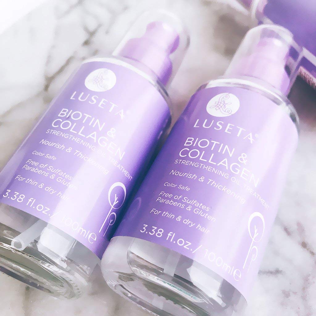 Curly Hair Shampoo and Conditioner Set with Biotin Hair Oil W53906