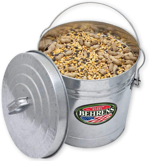 10 Gal Galvanized Steel Dry Storage Can with Locking Lid S9524