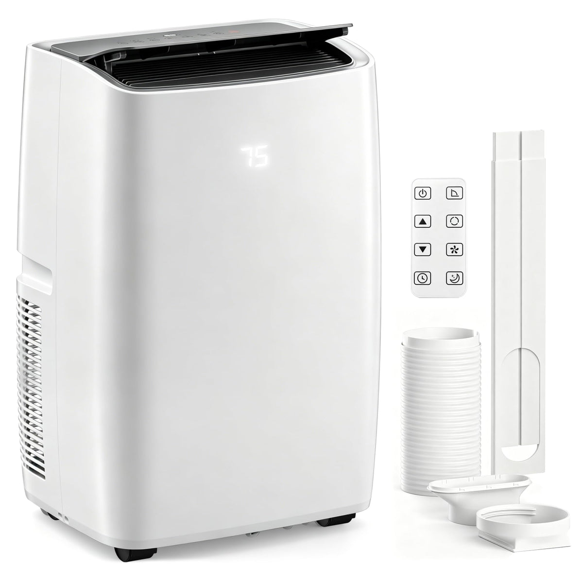 14000 BTU 5-in-1 Portable Air Conditioner with Remote Control and Window Kit Q6064