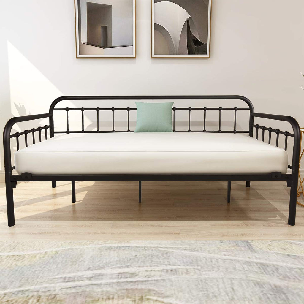 Metal Daybed Frame Twin Day Bed Black A1415