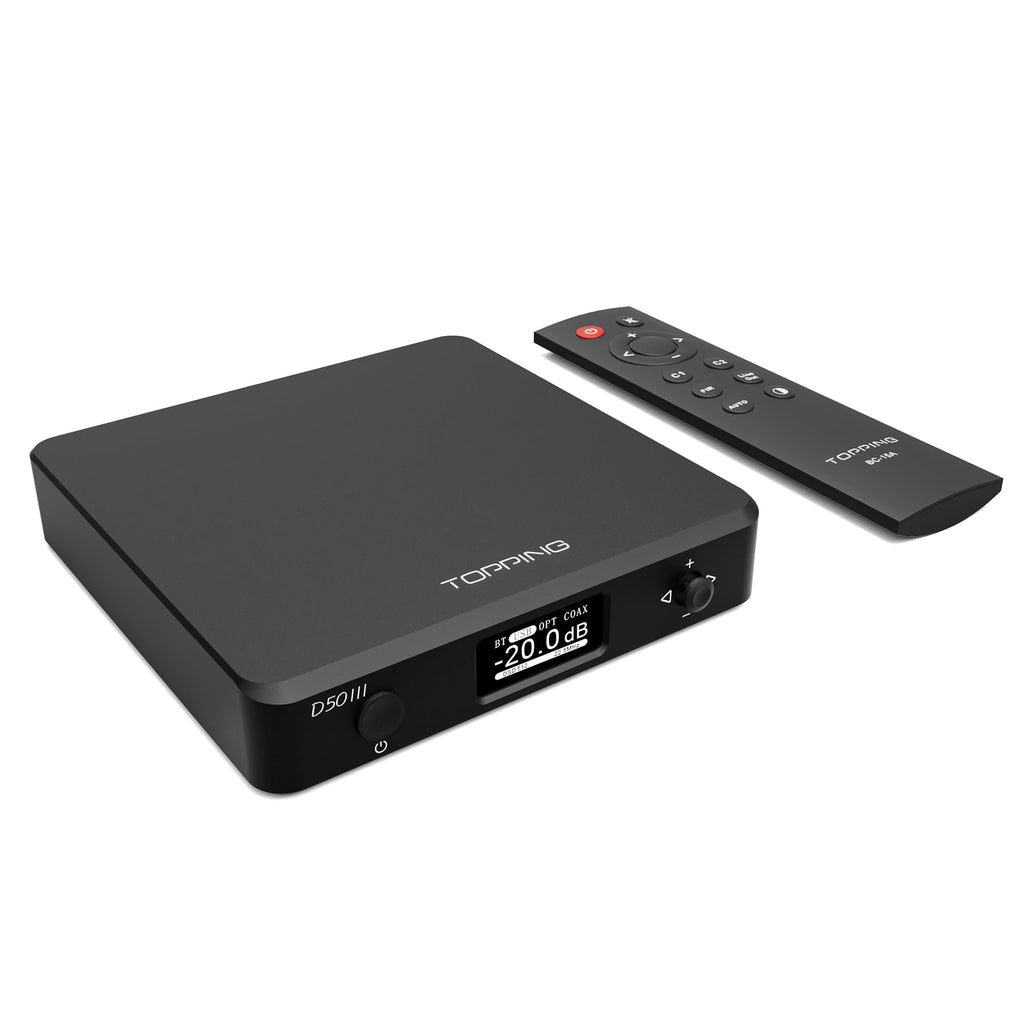Desktop HiFi DAC & Preamplifier, Bluetooth 5.1, RCA/TRS Outputs (Black) D896585