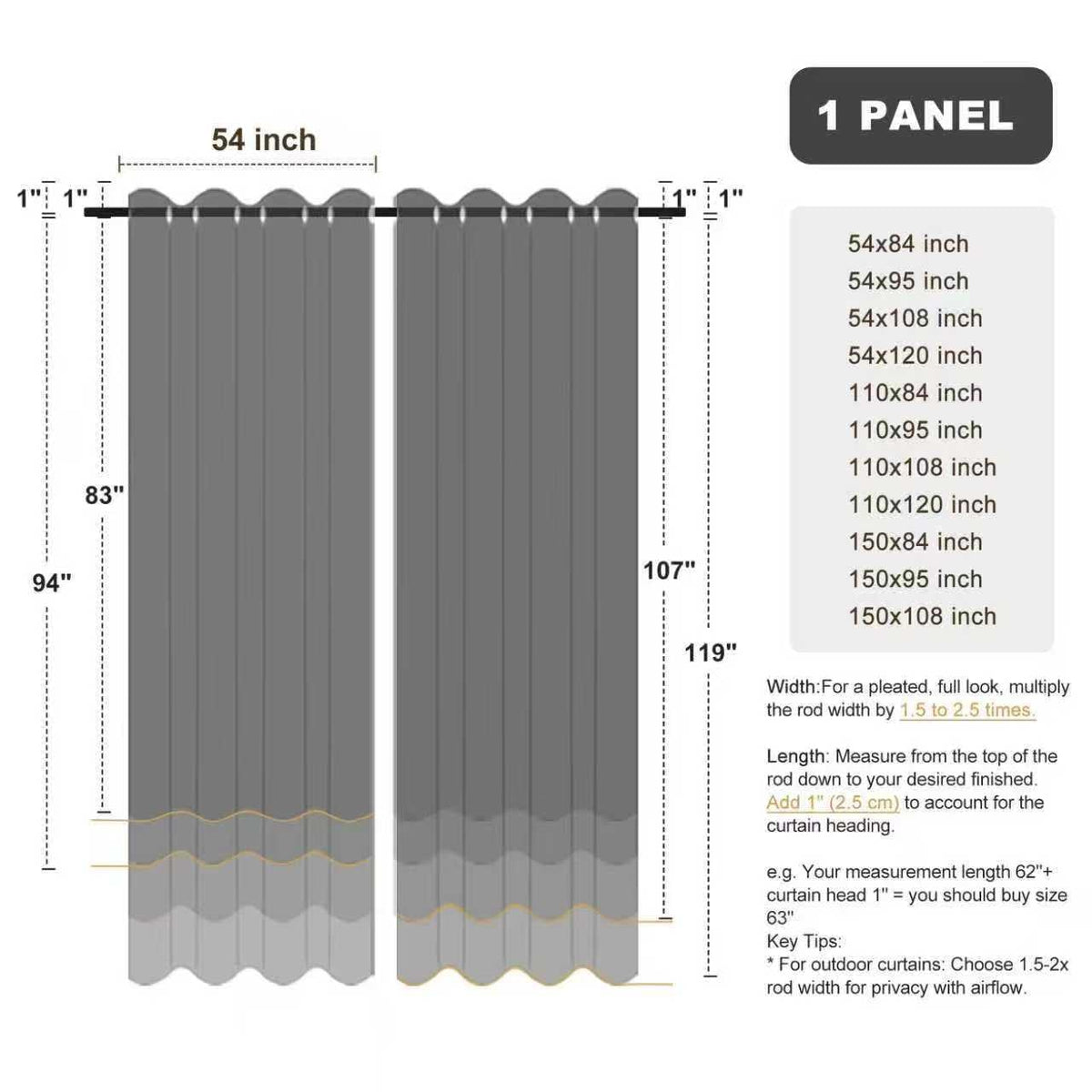 Waterproof Outdoor Curtains U526