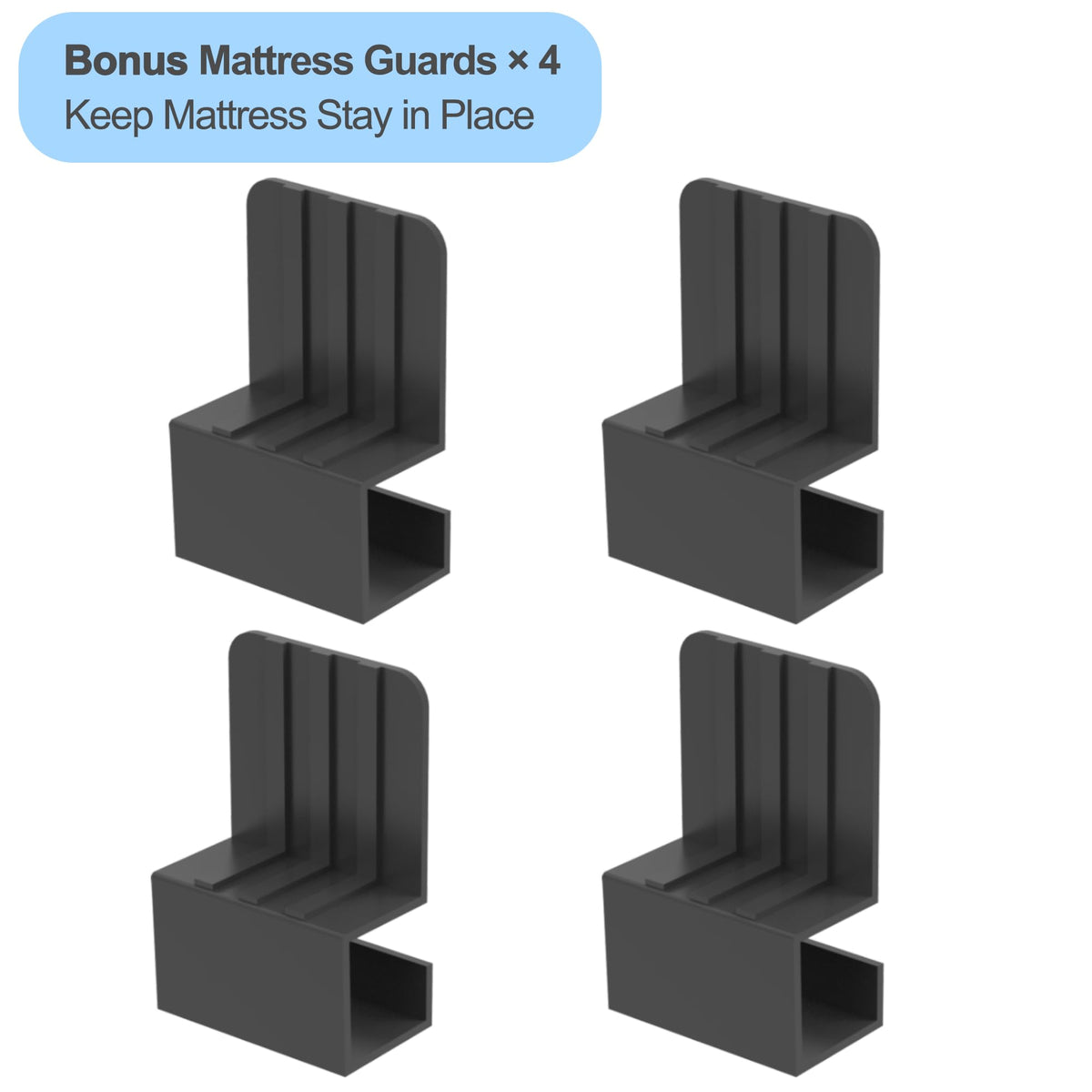 18 Inch Queen Size Black Metal Platform Bed Frame S9362