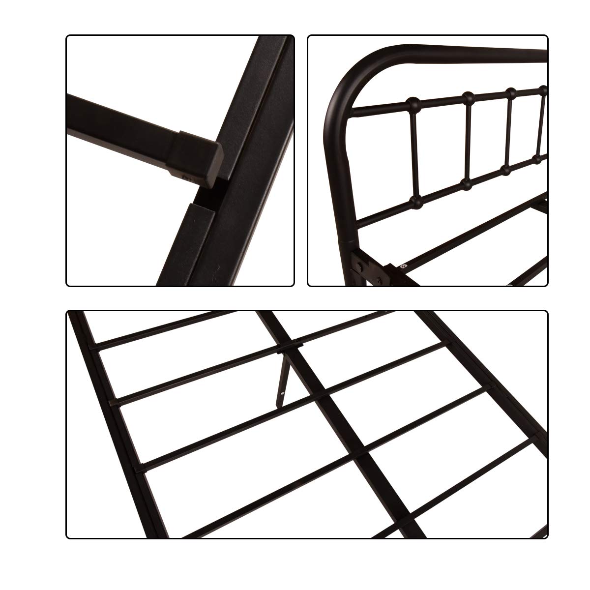 Metal Daybed Frame Twin Day Bed Black A1415