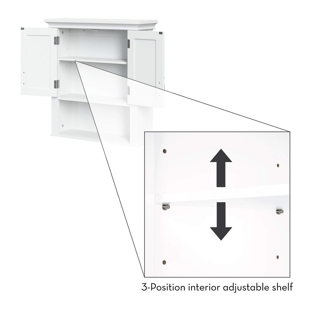 White Two-Door Wall Mount Medicine Cabinet K76576