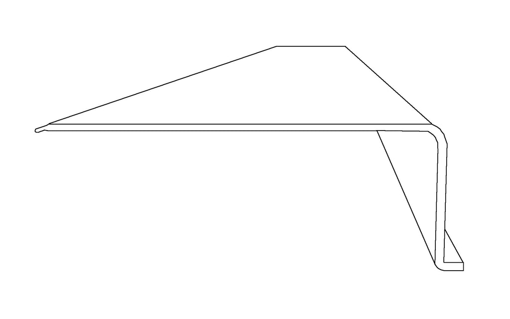 Ribbed Acrylic Replacement Lens L-Shape 2-3/4 x 1 x 24" A109633
