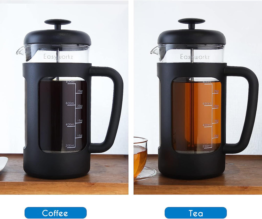 34 oz French Press Coffee Tea Maker with 10g Measuring Spoon R539