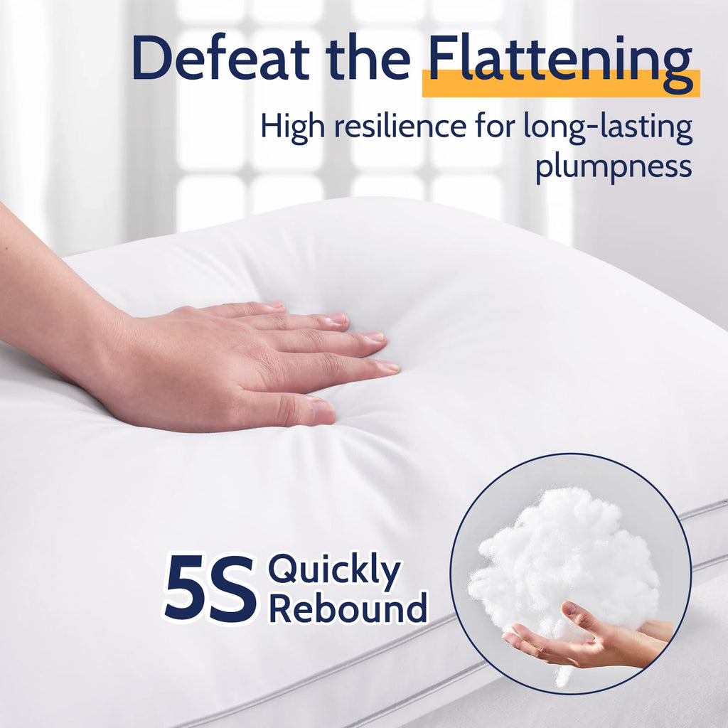King Size Set of 2 Down Alternative Bed Pillows R512