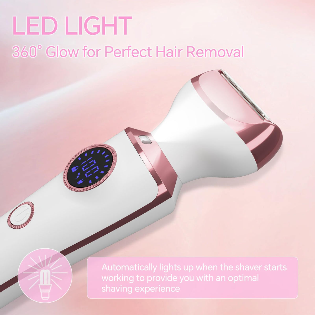 Electric Razor for Women, 4-in-1 Bikini Trimmer & Body Shaver, Rechargeable Wet/Dry Y3750