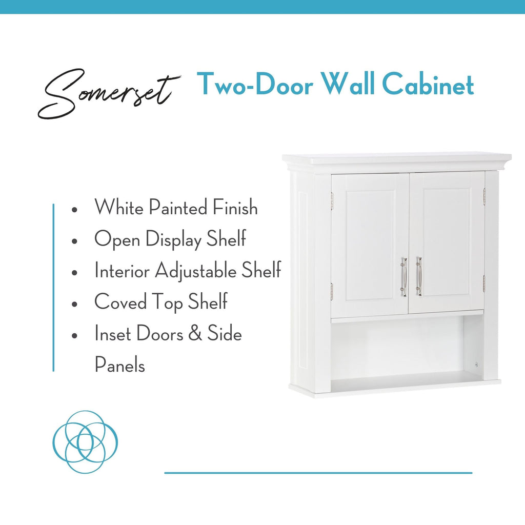 White Two-Door Wall Mount Medicine Cabinet K76576