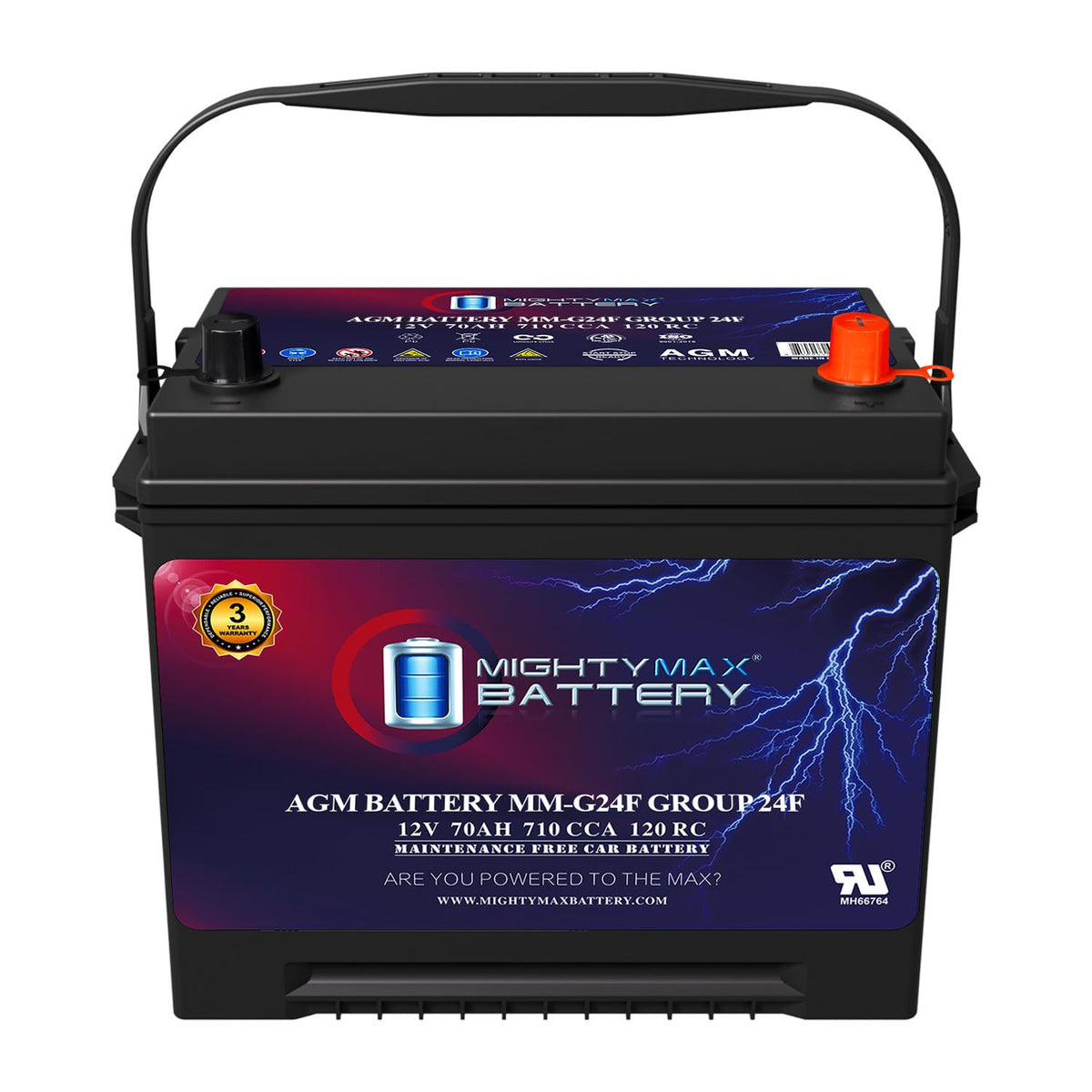 12V 70Ah AGM Replacement Battery P3312
