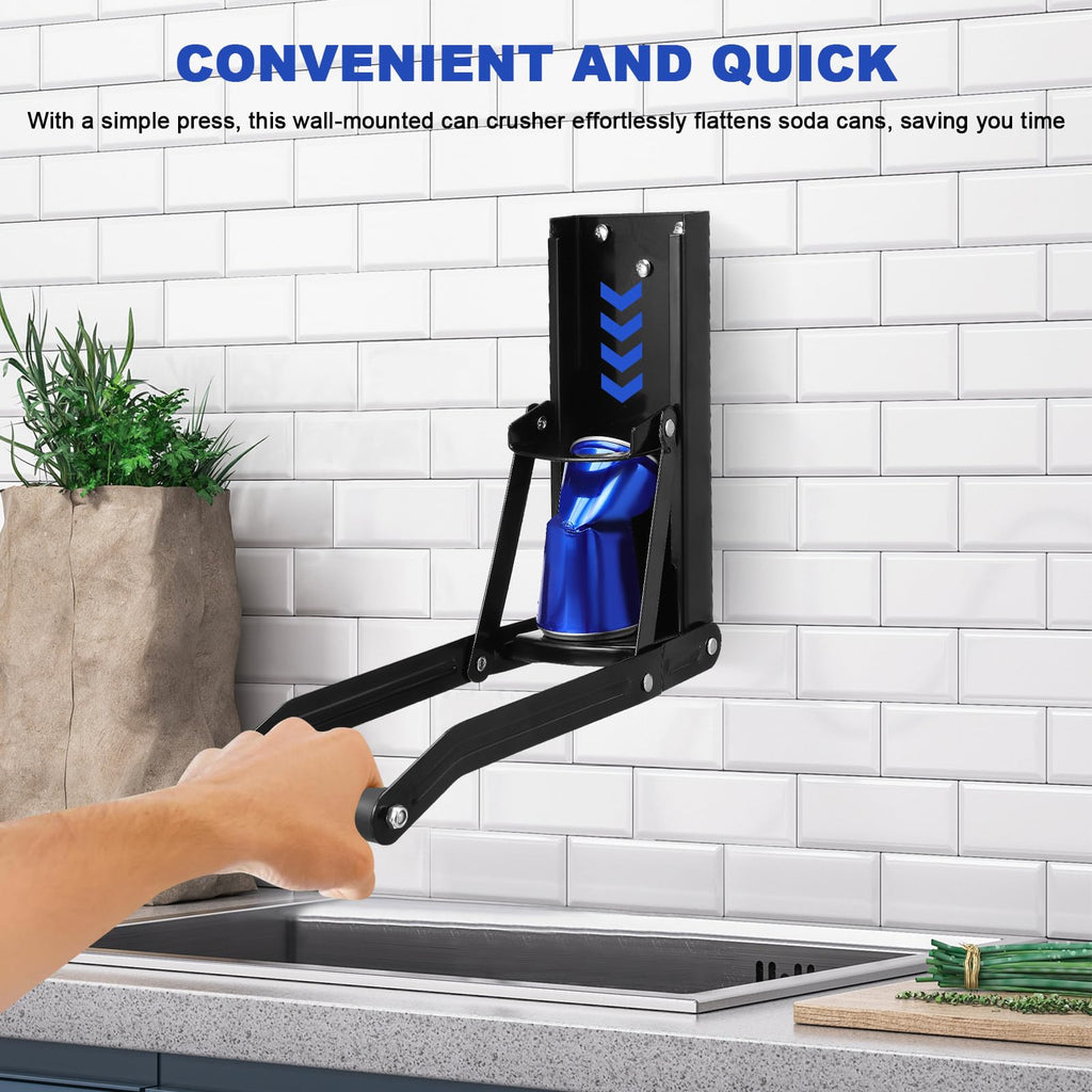 Wall Mounted Can Crusher with Bottle Opener L452525