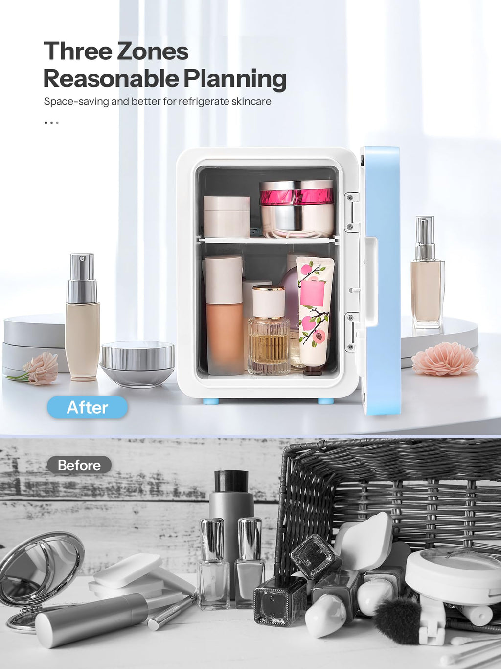 Mini Beauty Fridge with LED Mirror B748747