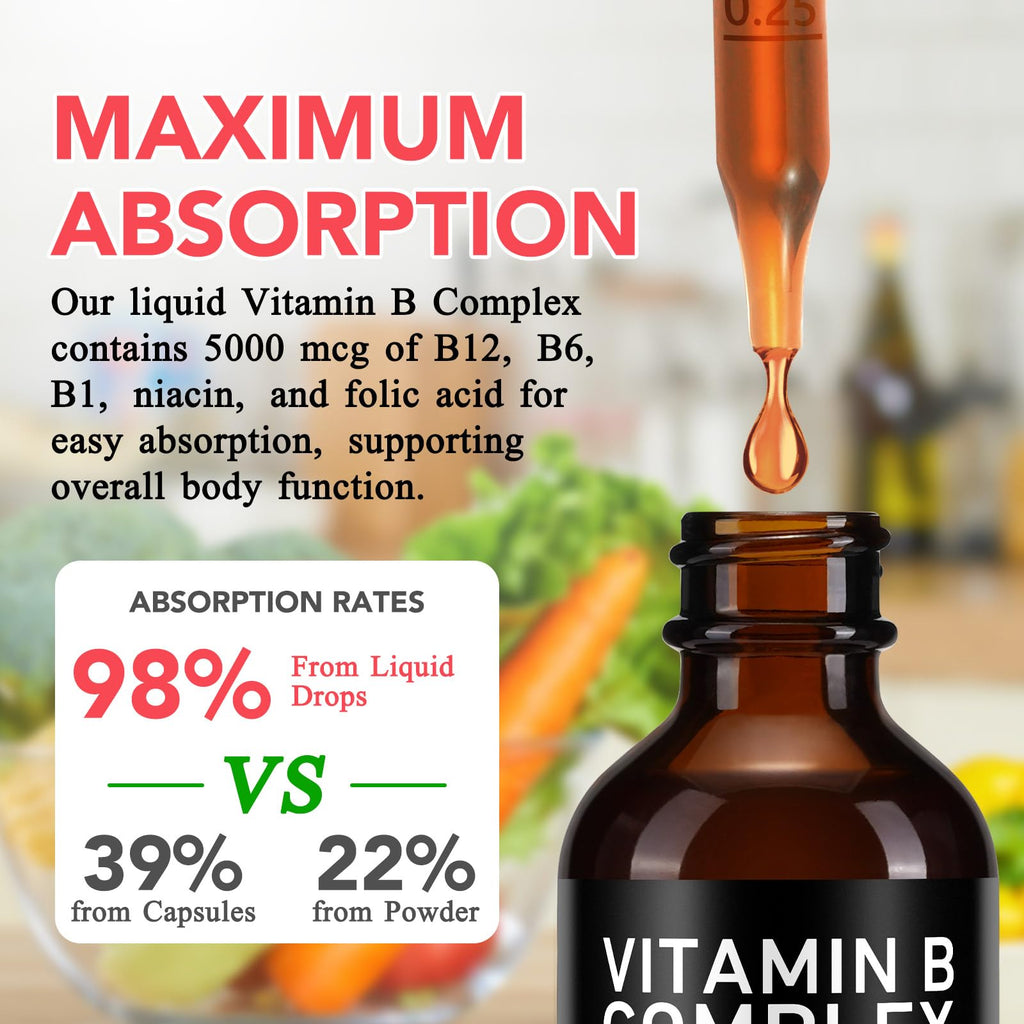 Vitamin B12 Complex Drops 5000mcg 2 Packs R9485