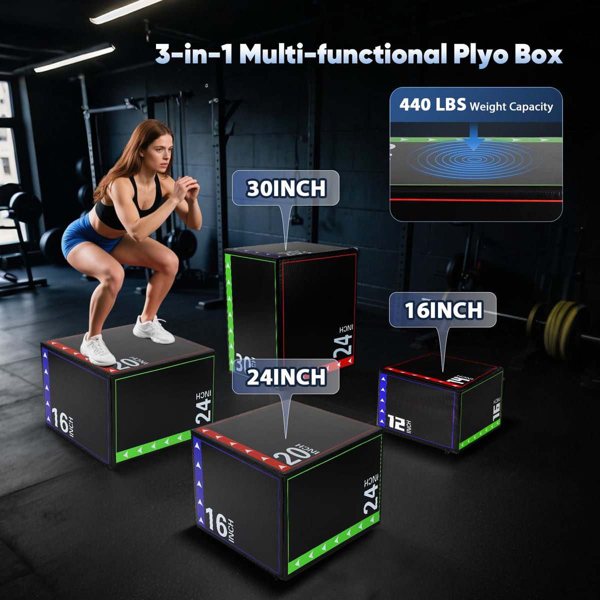 3 in 1 Foam Plyometric Jump Box P163836