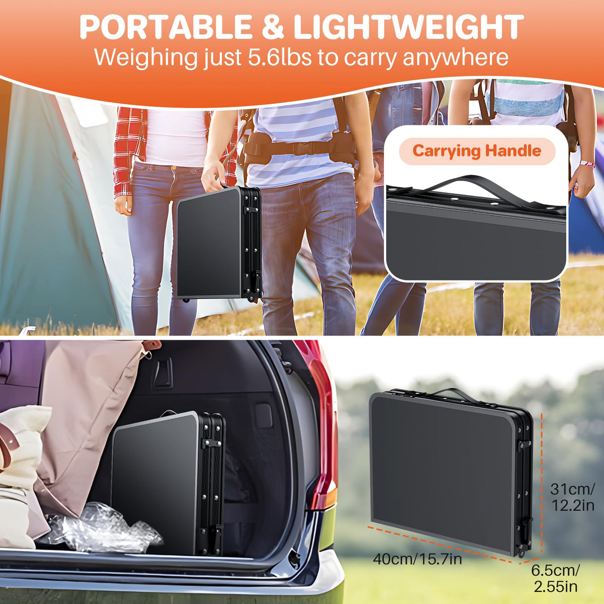 2ft Aluminum Folding Camping Table J13931