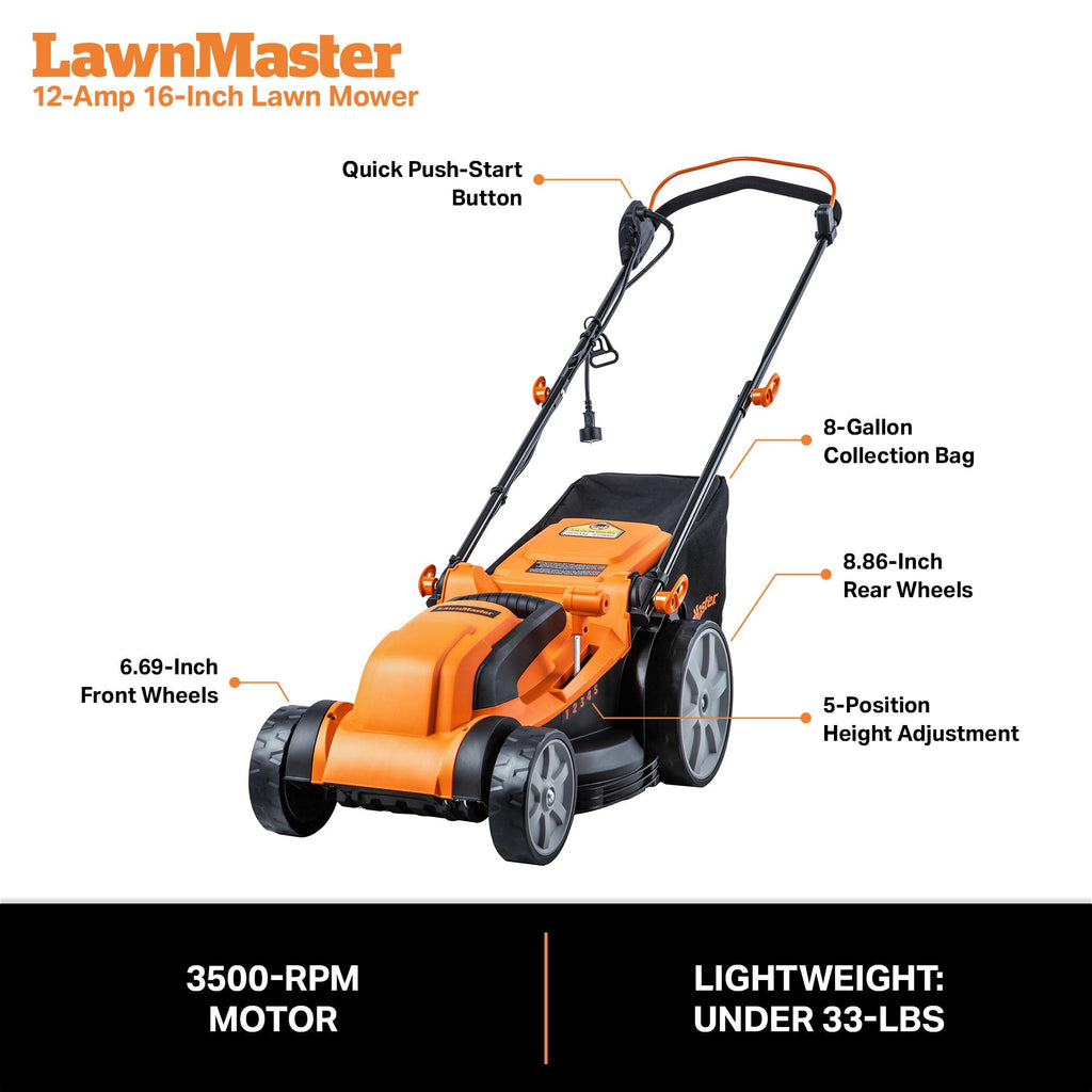 Electric 16-Inch 12AMP Lawn Mower Z7533