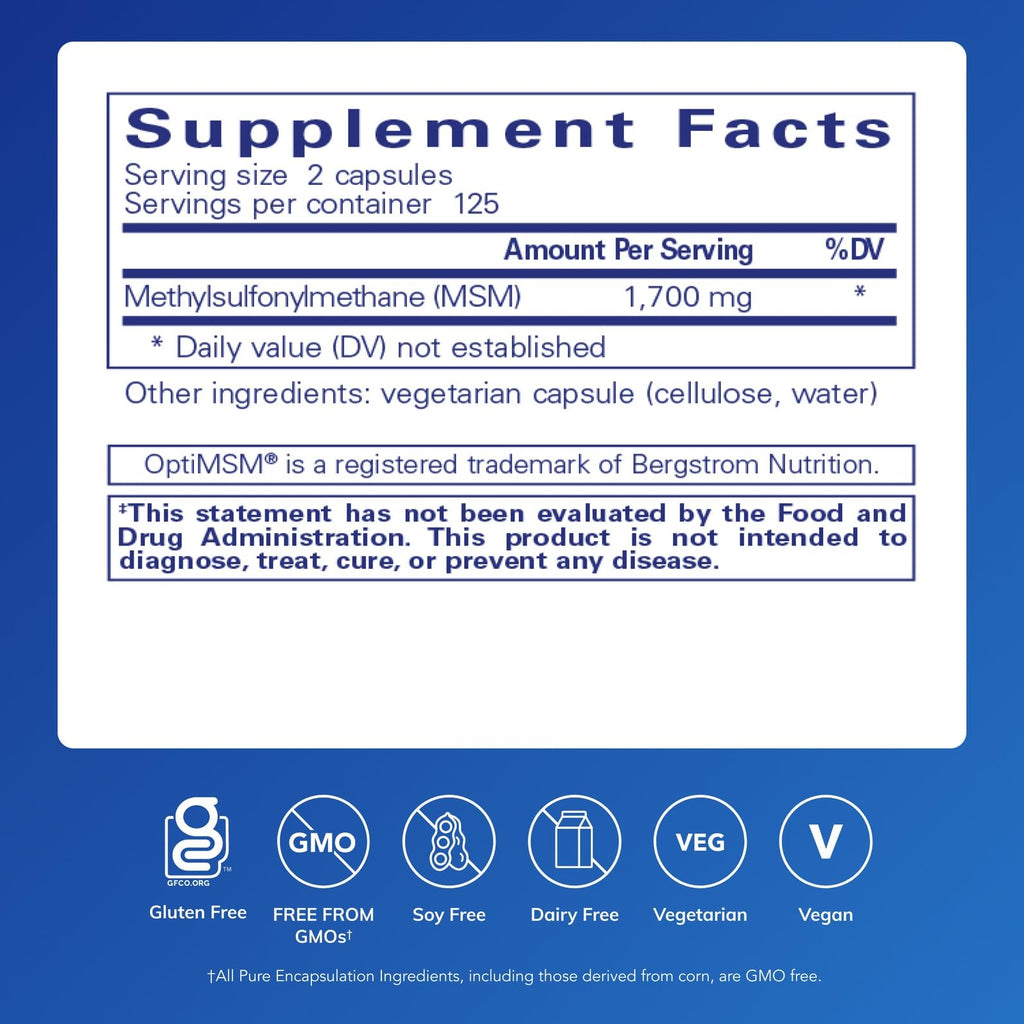 MSM Capsules, 250 Capsules G792