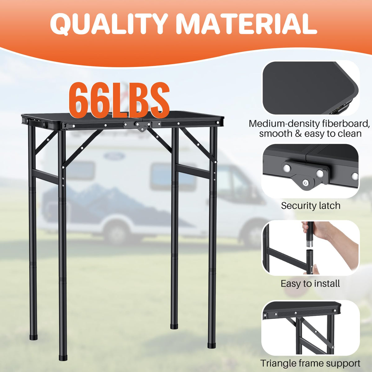 2ft Aluminum Folding Camping Table J13931