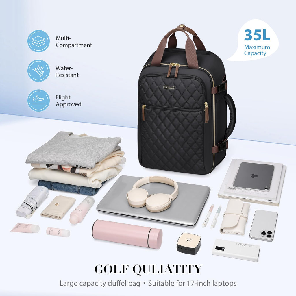 Black Rolling Laptop Backpack with Wheels S505161