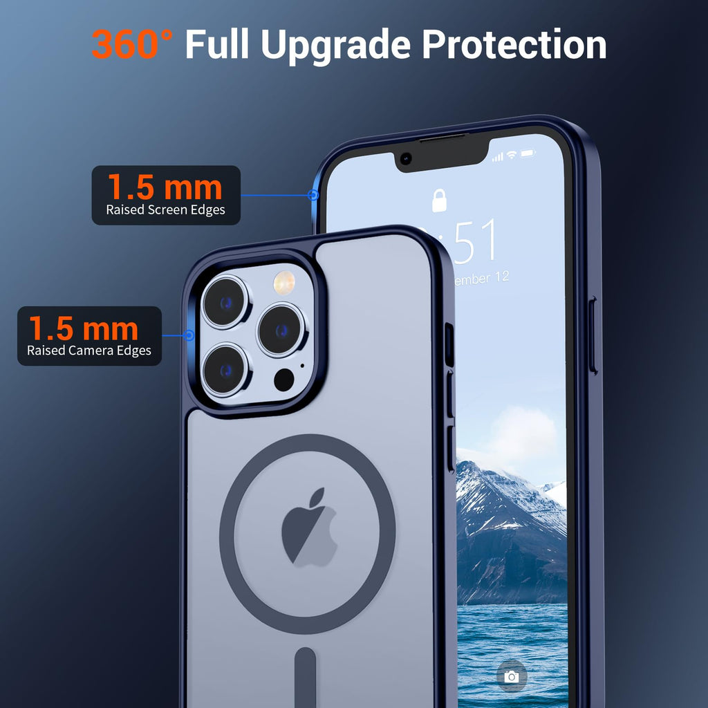 Magnetic iPhone 13 Pro Max Case Navy Blue Z17776