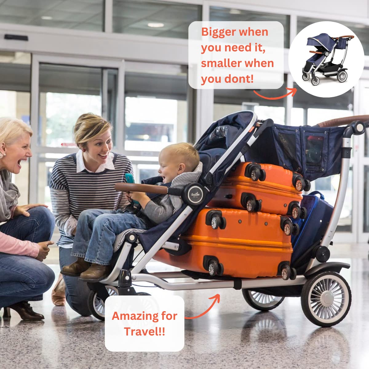 Black Double Stroller F78792