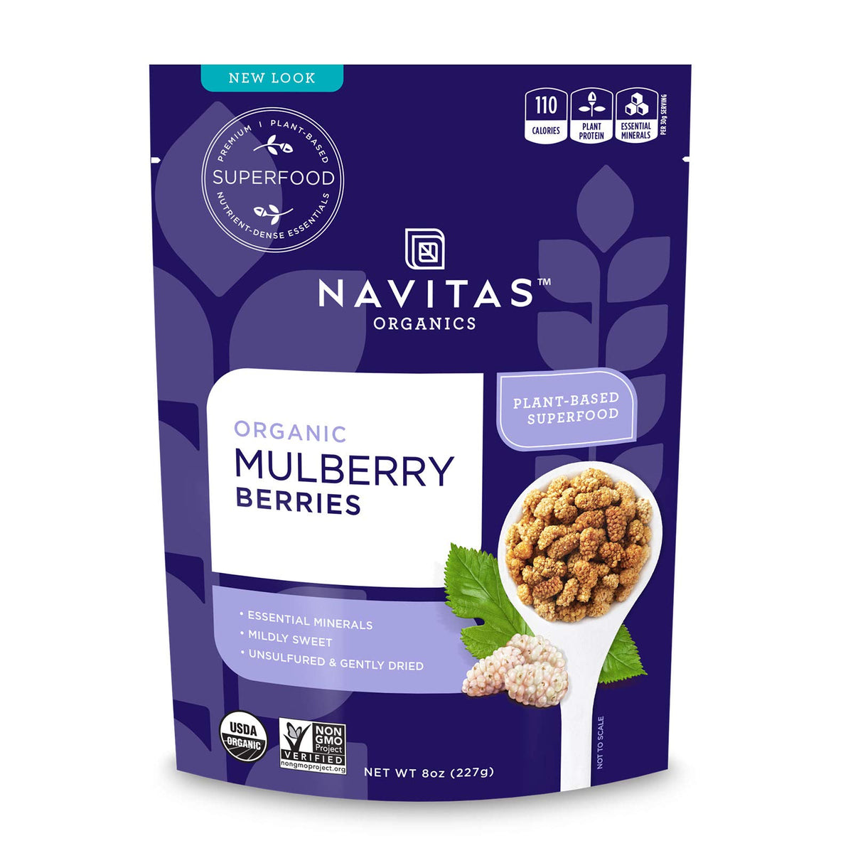 Organic Sun-Dried Mulberries 8 oz M4798