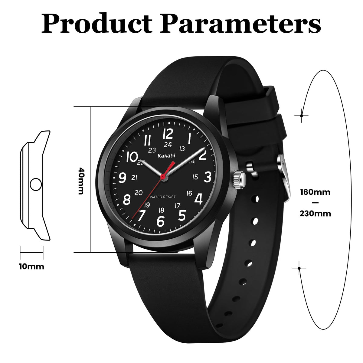 Mens Womens Quartz Silicone Strap Military Wristwatch Q777