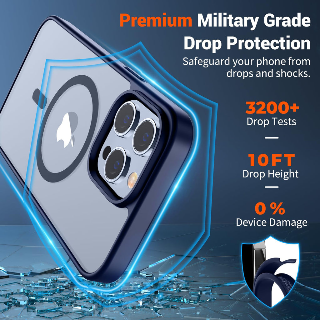 Magnetic iPhone 13 Pro Max Case Navy Blue Z17776