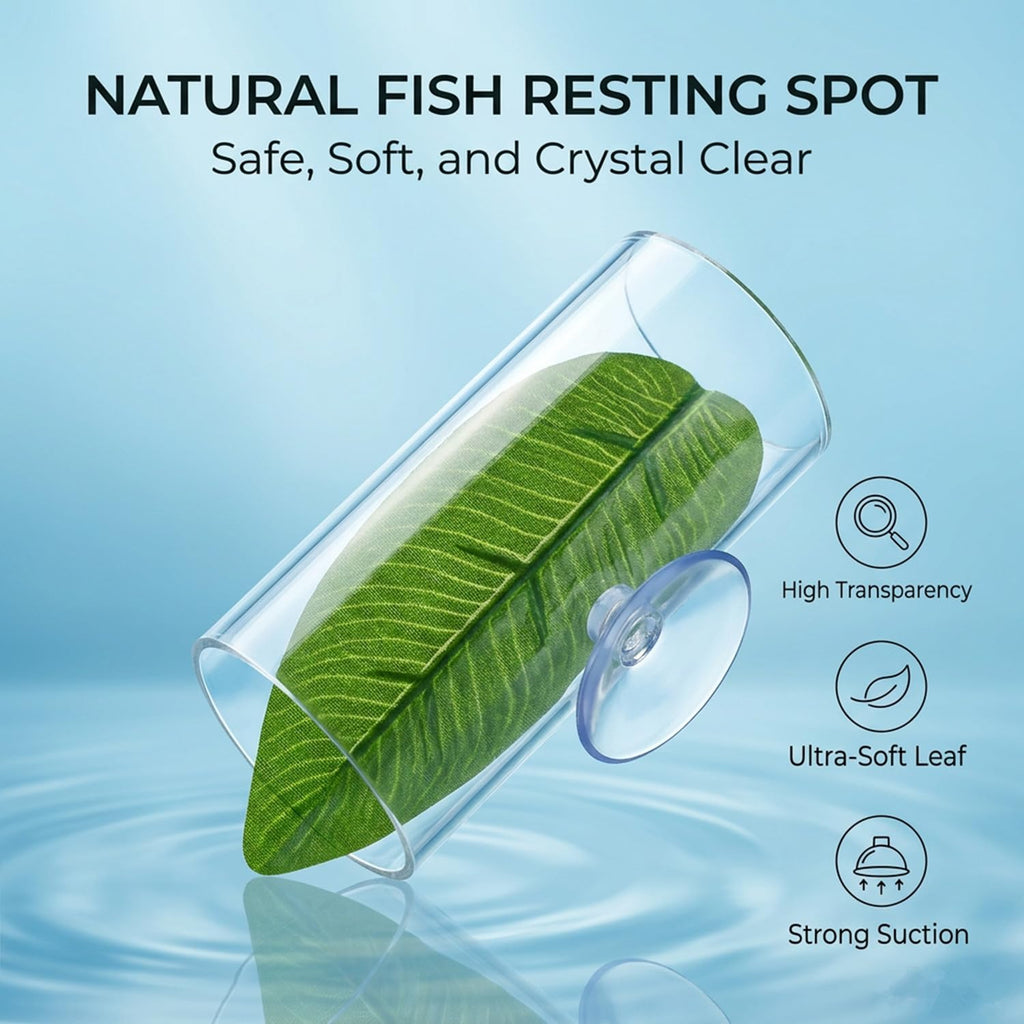 Betta Fish Hammock Tunnel Leaf Pad Resting Bed Y876746