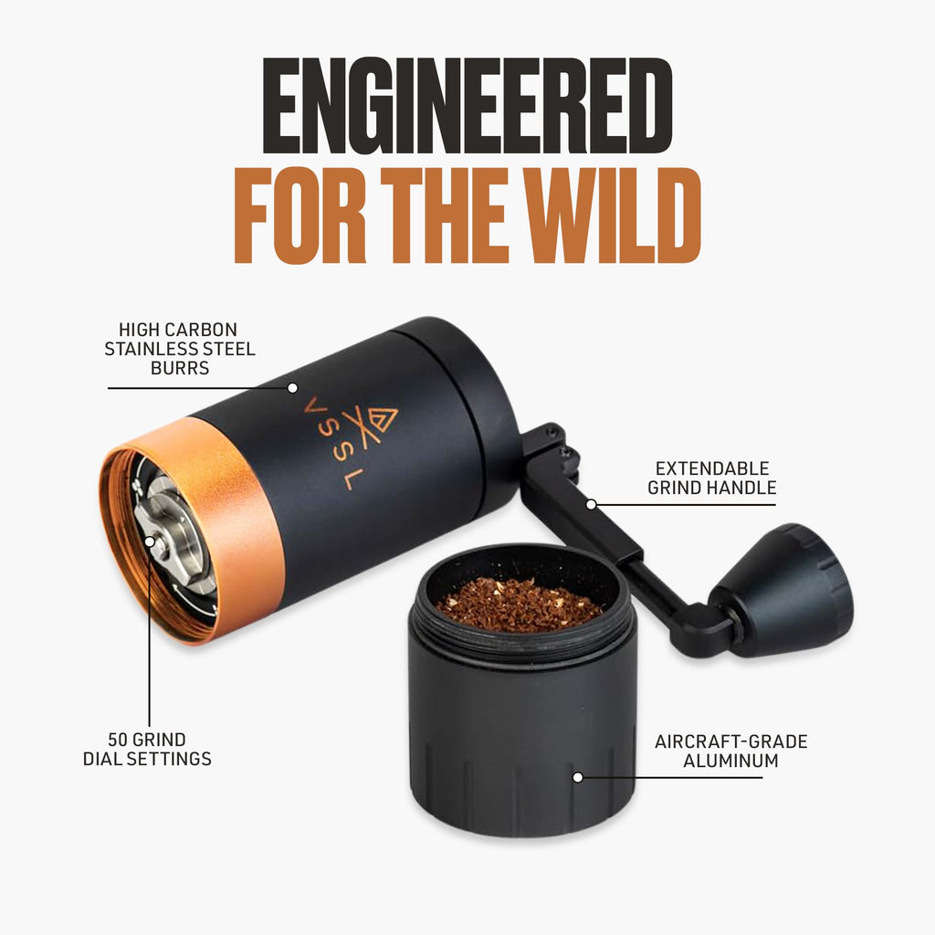 Manual Coffee Grinder with Stainless Steel Conical Burr Mill, 45 gram capacity B919