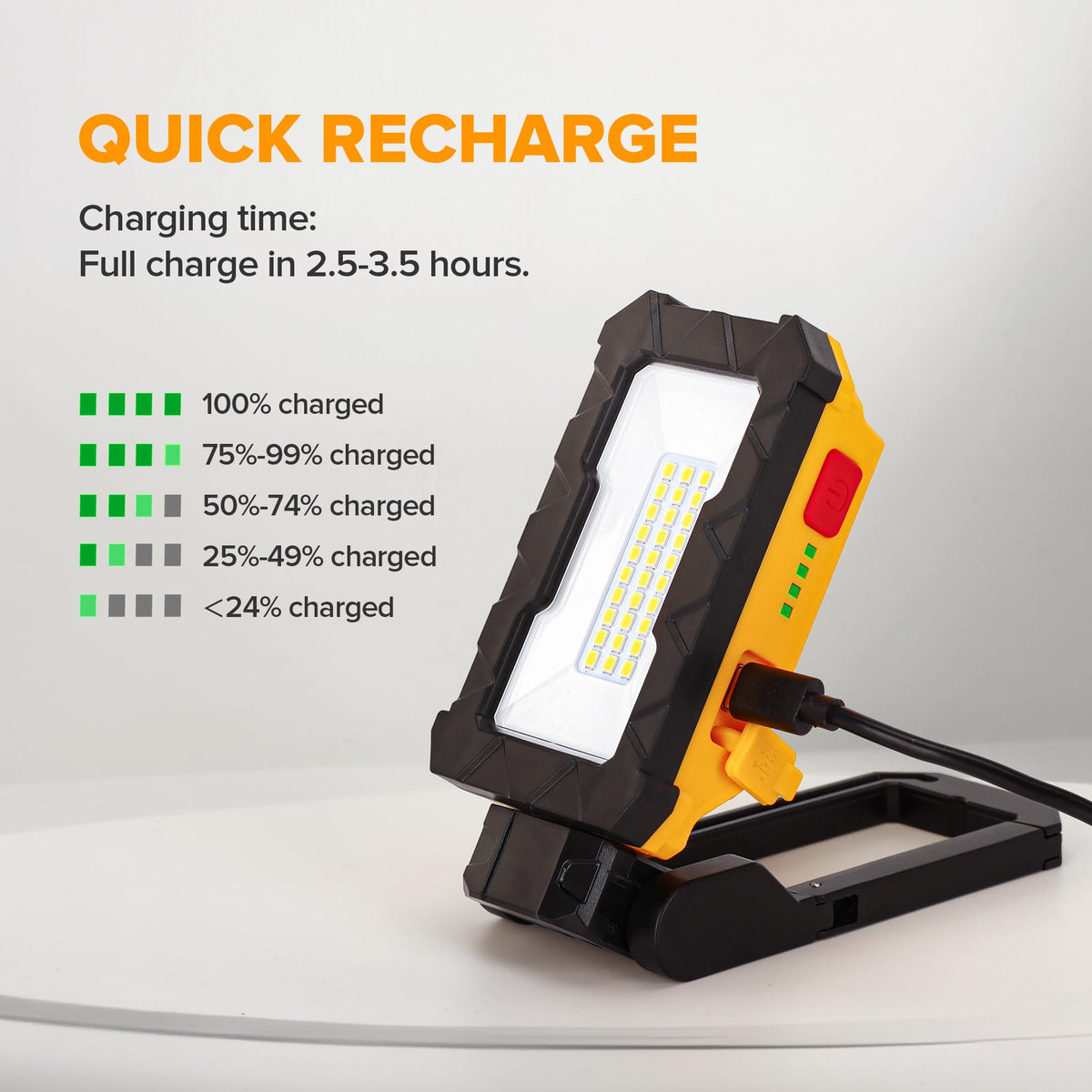 1000 Lumens LED Rechargeable Magnetic Work Light U824909