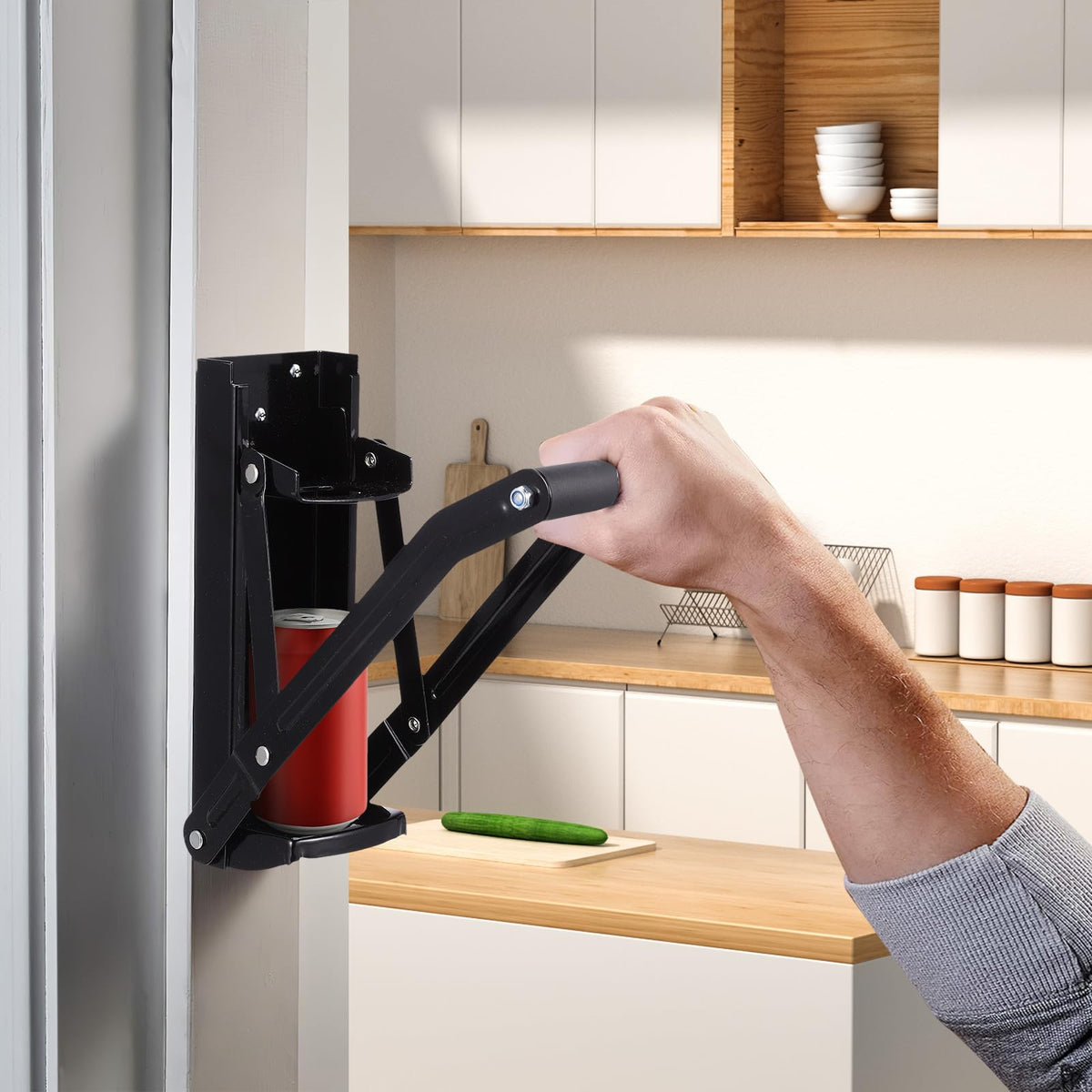 Wall Mounted Can Crusher with Bottle Opener L452525