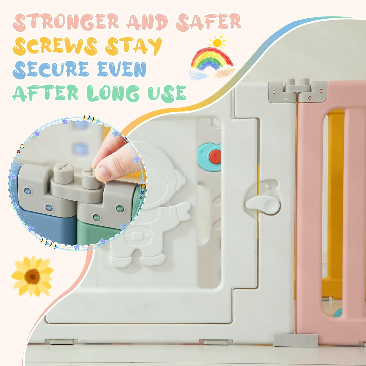 Foldable Colorful Baby Playpen K5096