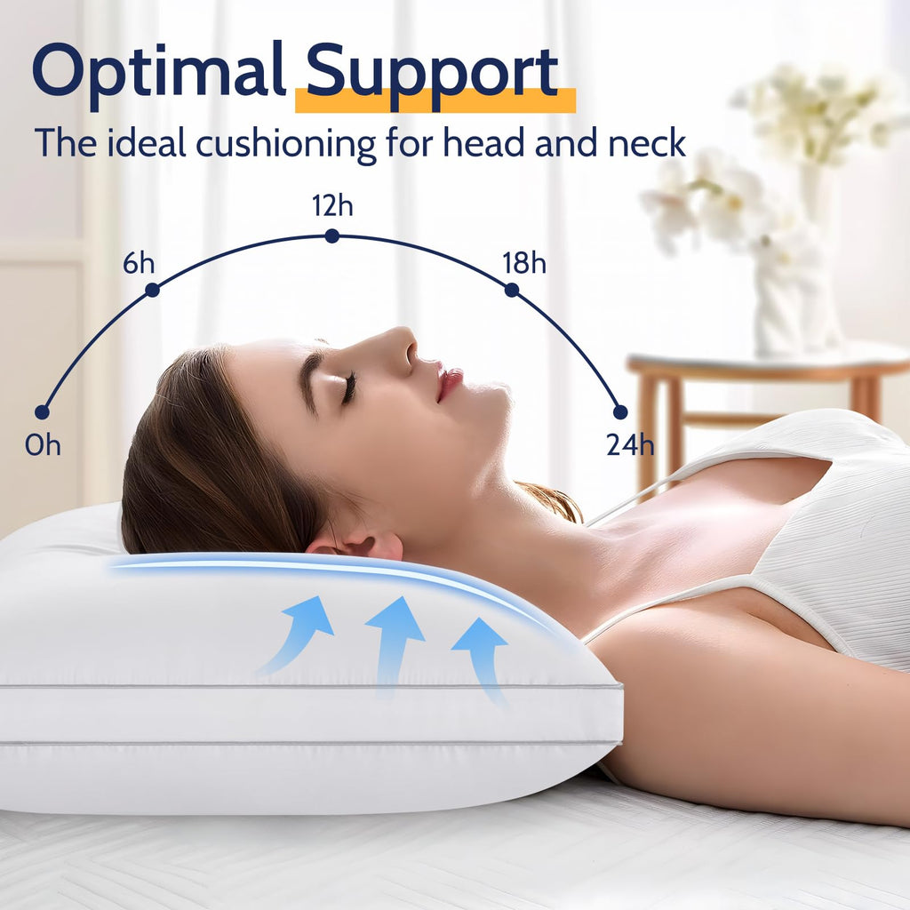 King Size Set of 2 Down Alternative Bed Pillows R512