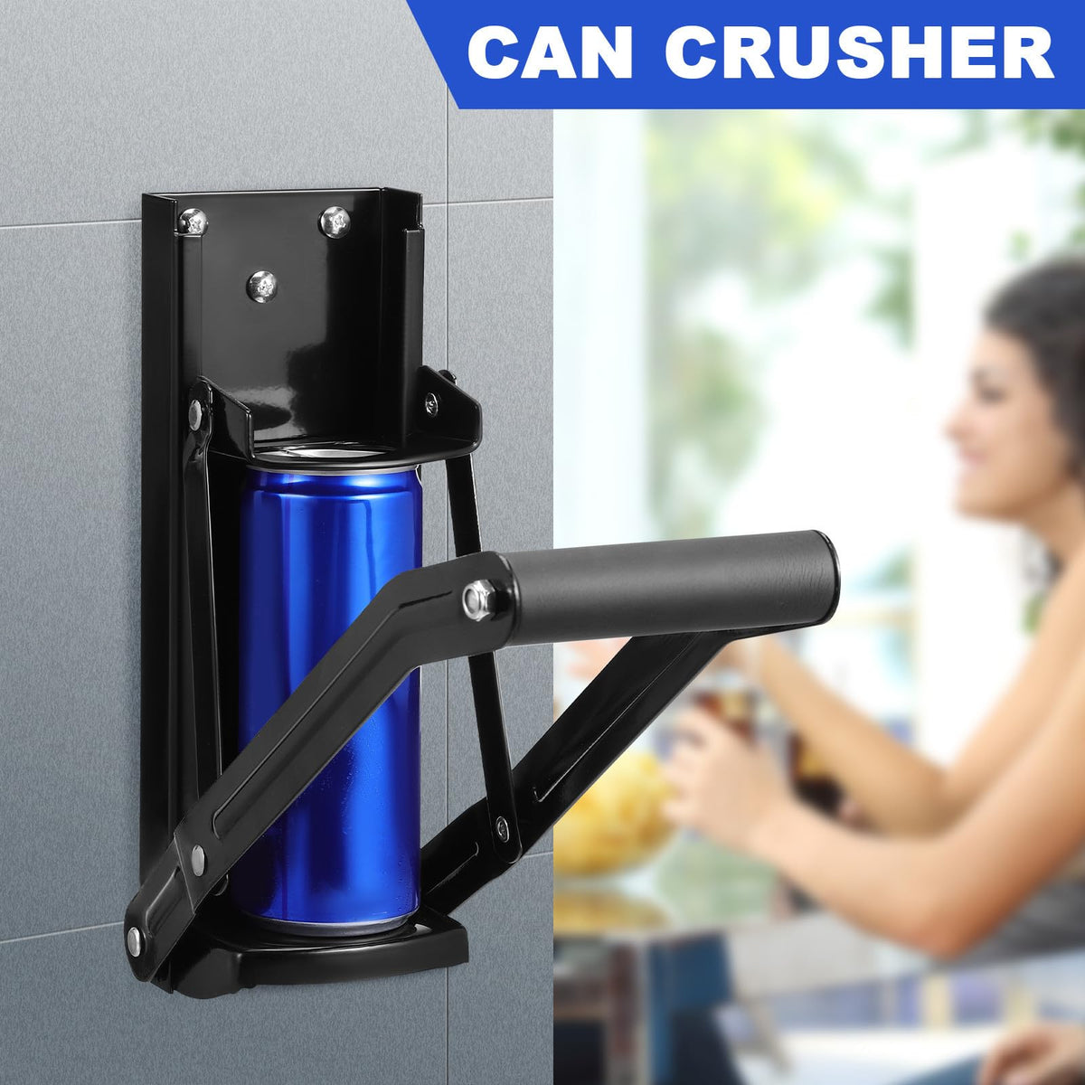 Wall Mounted Can Crusher with Bottle Opener L452525