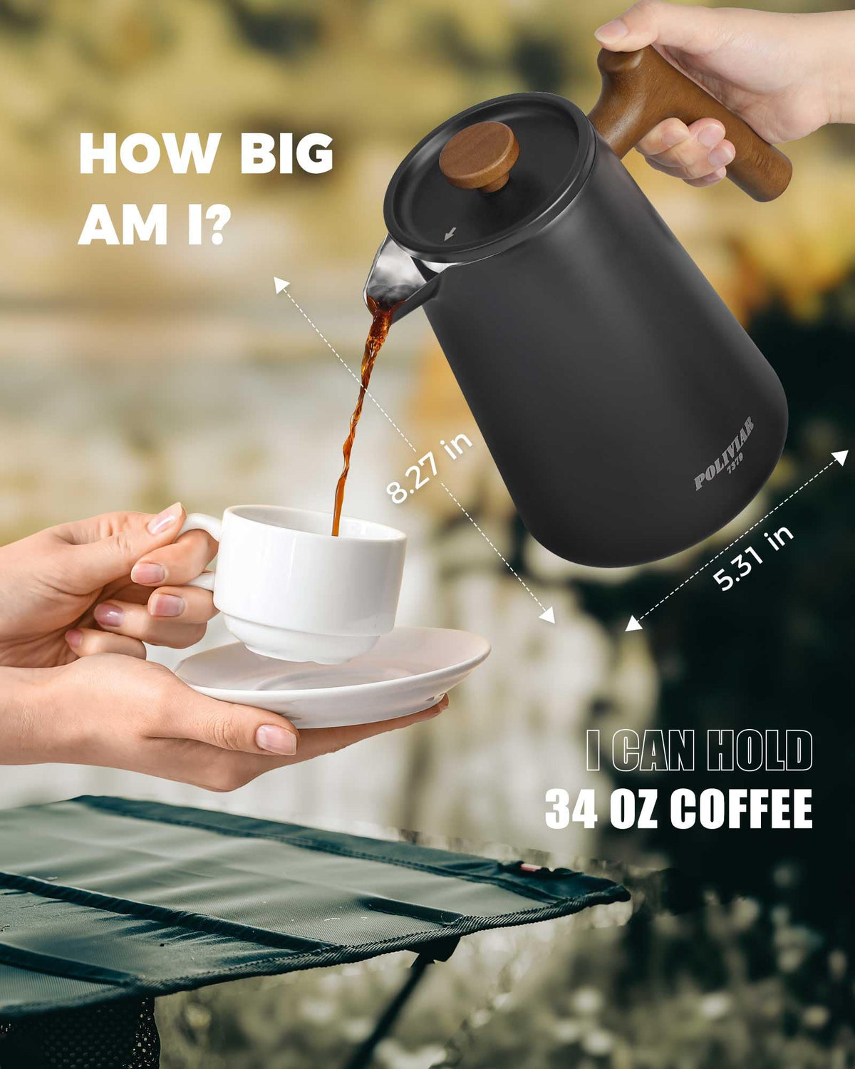 French Press Coffee Maker 34 oz C530379