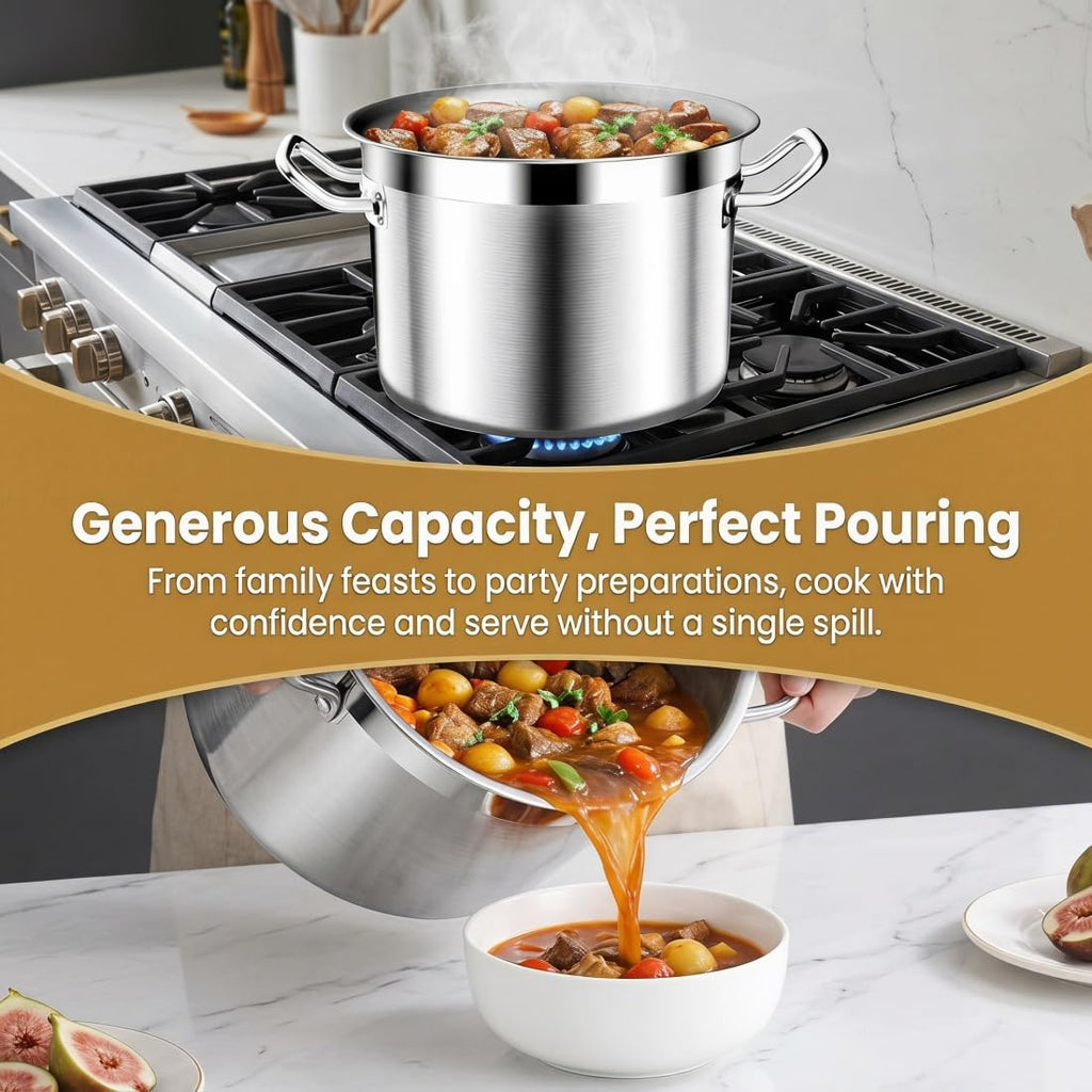 Stainless Steel Stock Pot with Lid D9298