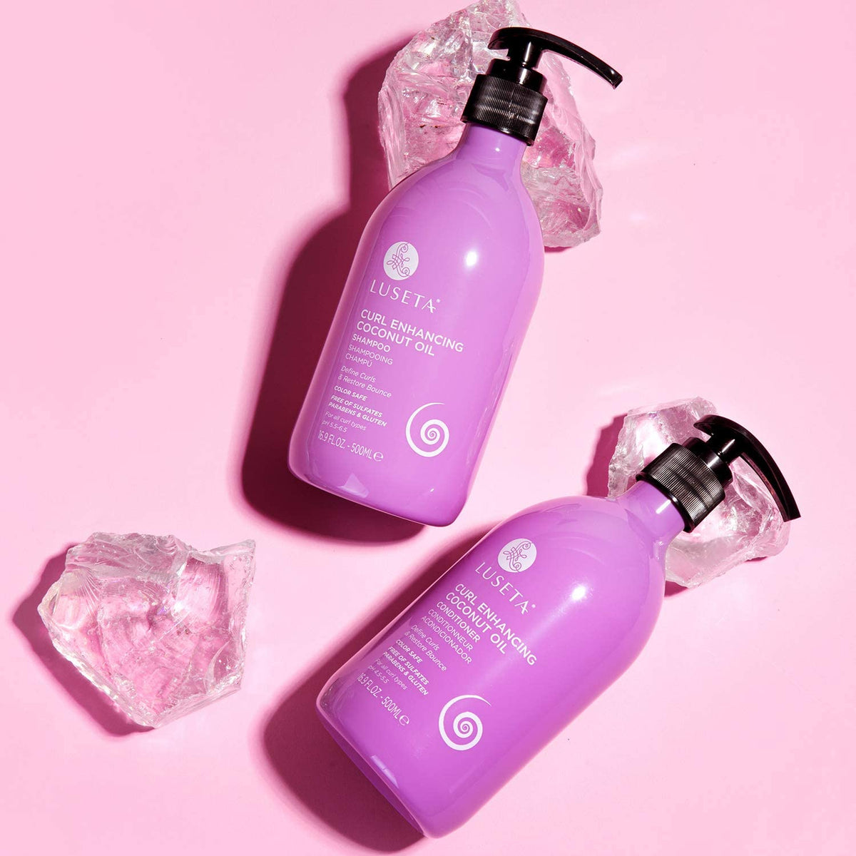 Curly Hair Shampoo and Conditioner Set with Biotin Hair Oil W53906