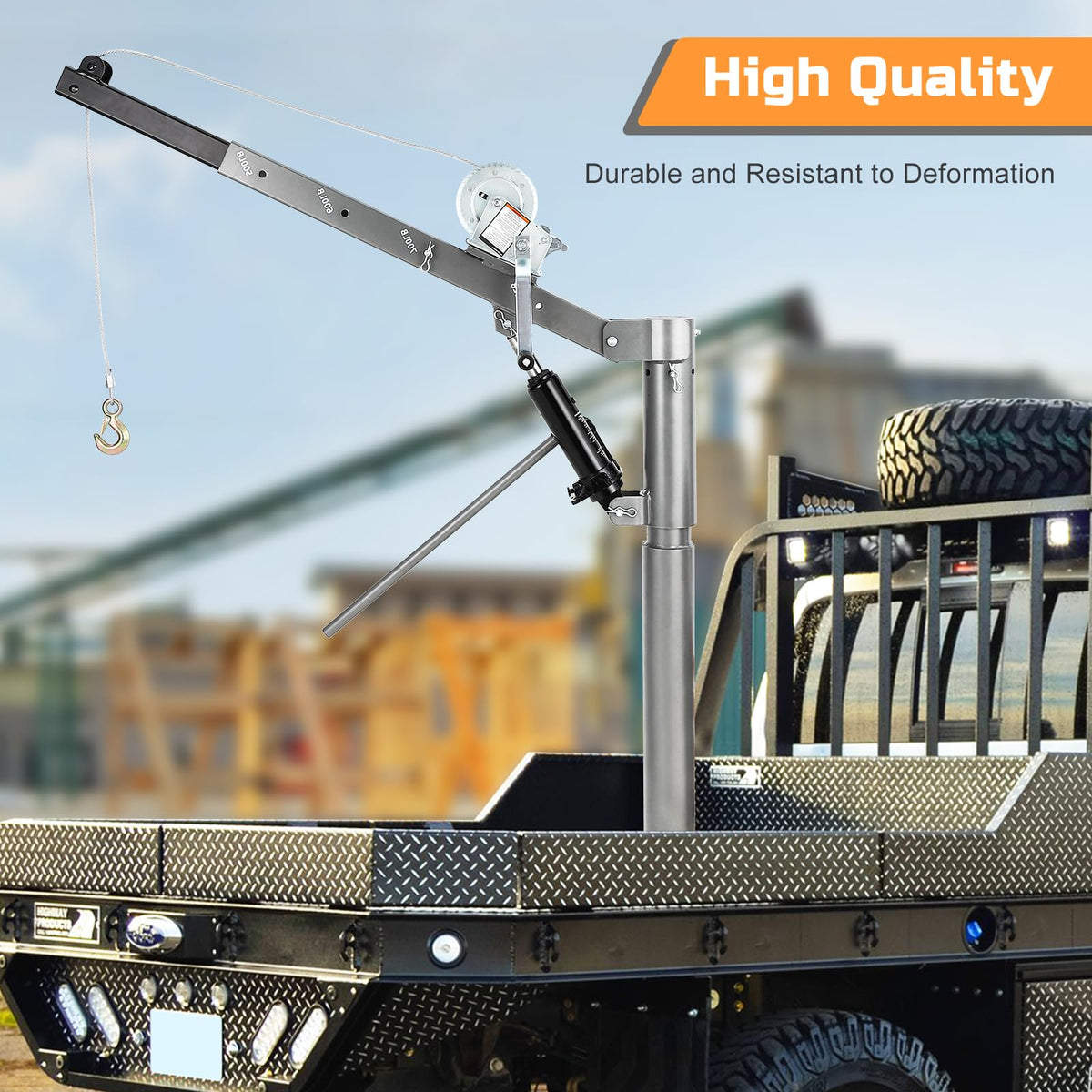 1000 LBS Hydraulic Pickup Truck Crane Hoist N650884