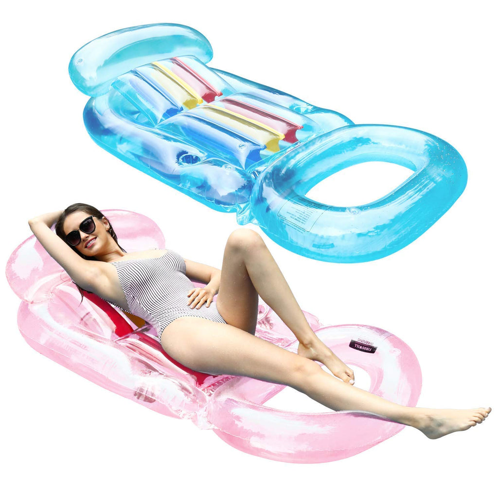 2 Pack Inflatable Pool Floats with Headrest XL B30568